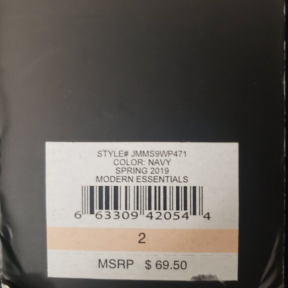 NWT Jones New York 2 Grace Ankle Pants Navy Blue Cotton Stretch Slim - Picture 10 of 11